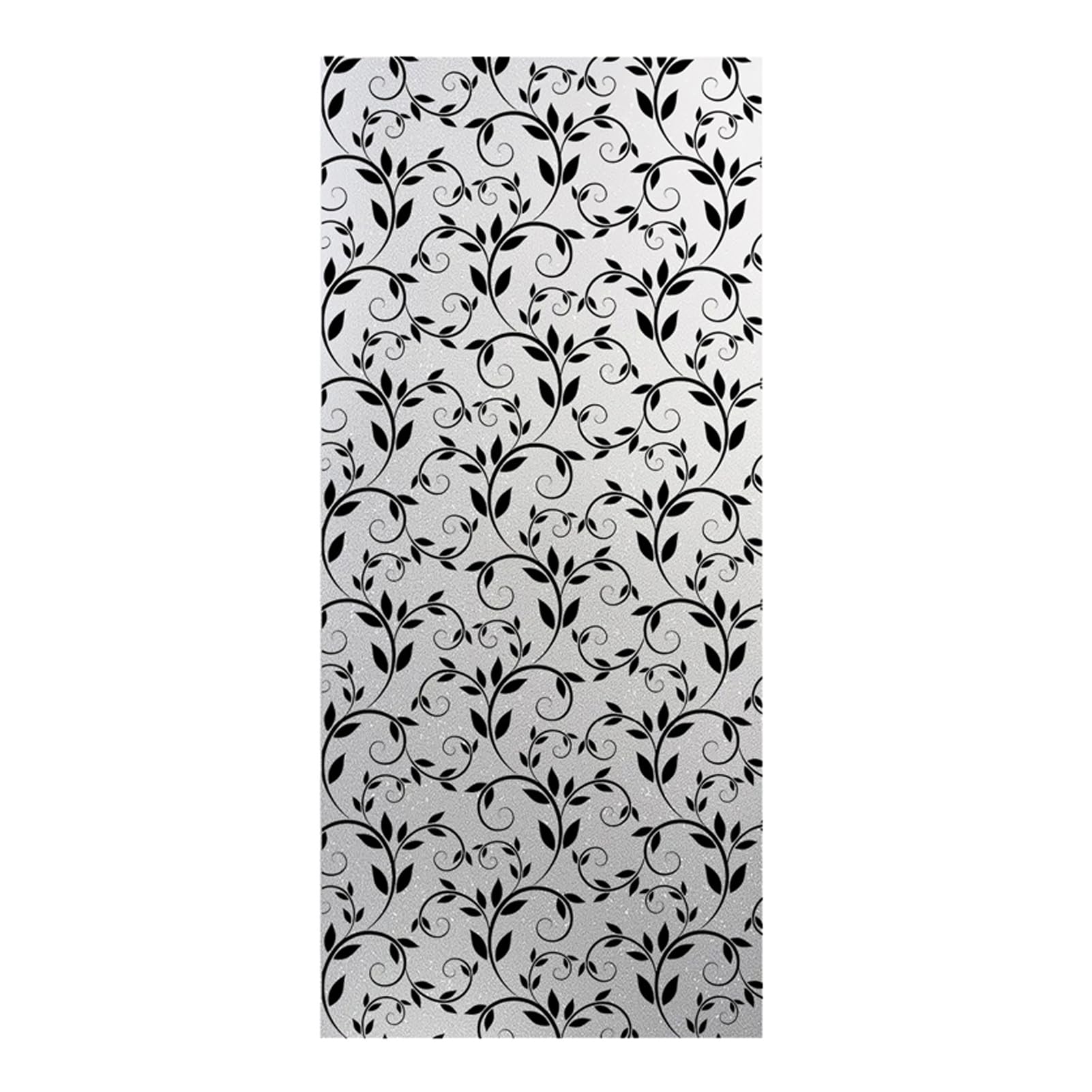 Window Privacy Film, Static Window Clings, Decorative Plants Butterflies Non-Adhesive Sticker, Blocking Heat Control Window