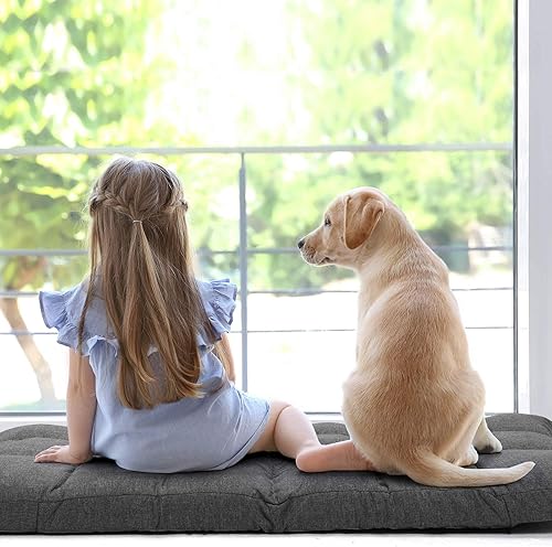 Miniatura 24 de Giantex Sofá ajustable para juegos de piso, acolchado de 14 posiciones, plegable, reclinable perezoso, esponja de alta resistencia, tela de algodón