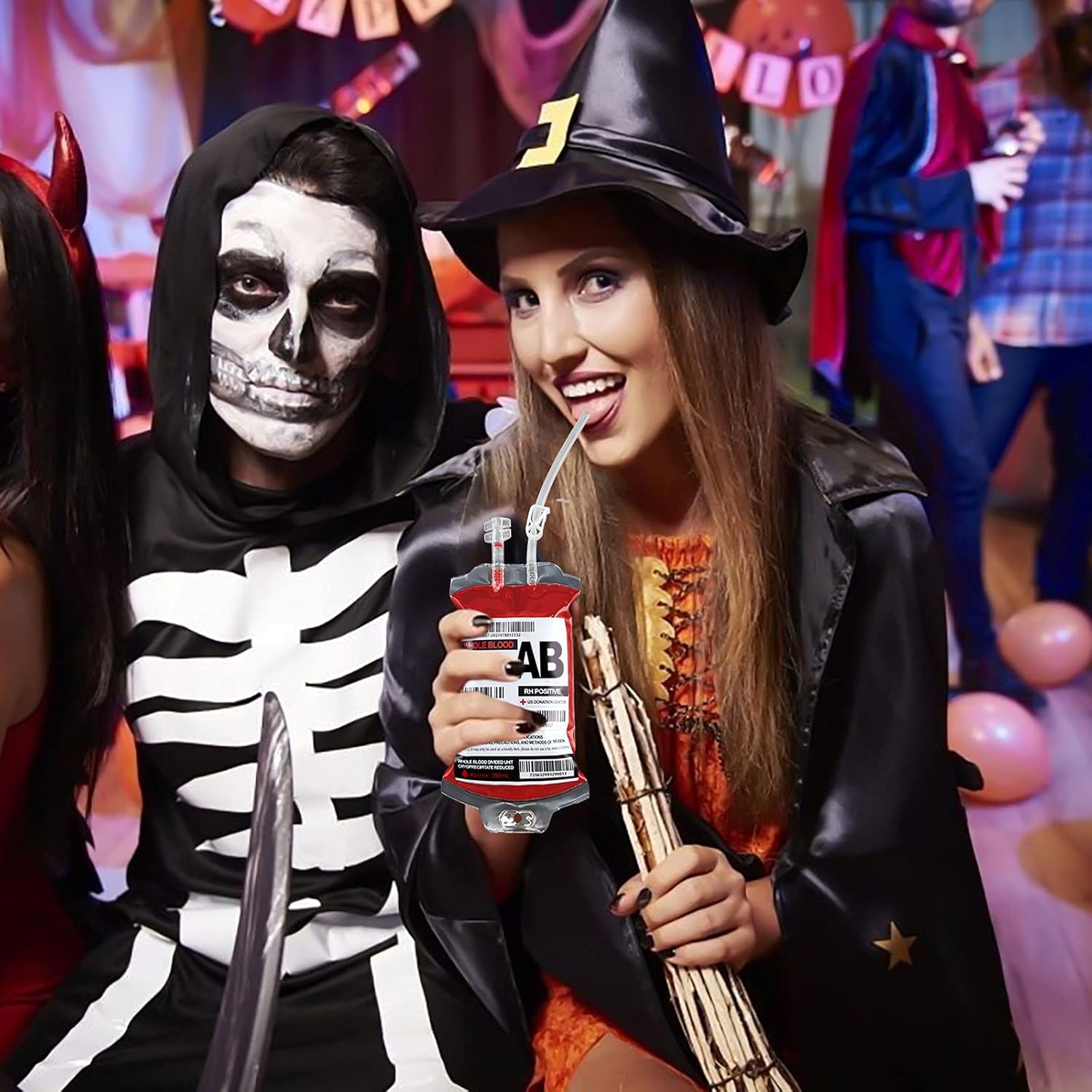 Buy 25 Pack Blood Bag for Drink IV Bags, 12 FL Oz Reusable Cups