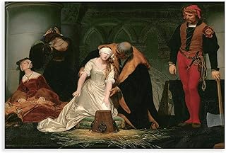 FHDdtR Paul Delaroche,Execution of Lady Jane Grey, Poster Wall Art Decor Print Picture Paintings for Living Room Bedroom Decoration Style:Unframe 12x18inch