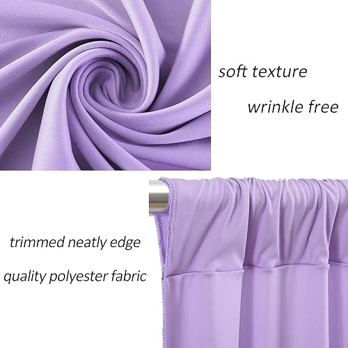 Miniatura 7 de AK TRADING CO. Cortinas telón de fondo de poliéster de 10pies x 8pies con bolsillos para varillas, decoración de ventana para bodas, fiestas y