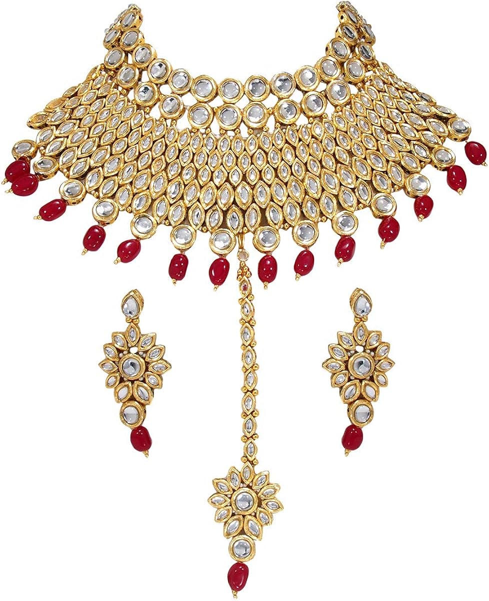 Gold plated indian bridal jewelry set Clearance