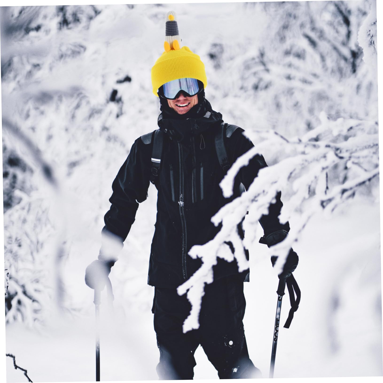 Toyvian 2 Pièces Housse De Casque De Ski Neige Couverture Housse De Casque De Ski Protection Noir Couvre-Casque Élastique Jaune Fil