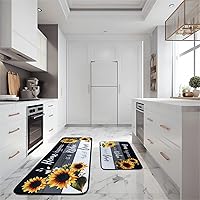 Vista 68 de Alfombras de Cocina Marrón, Alfombras de Microfibra Antideslizantes y Lavables para el Piso de la Cocina, Juego de 2 Piezas de Alfombras Decorativas