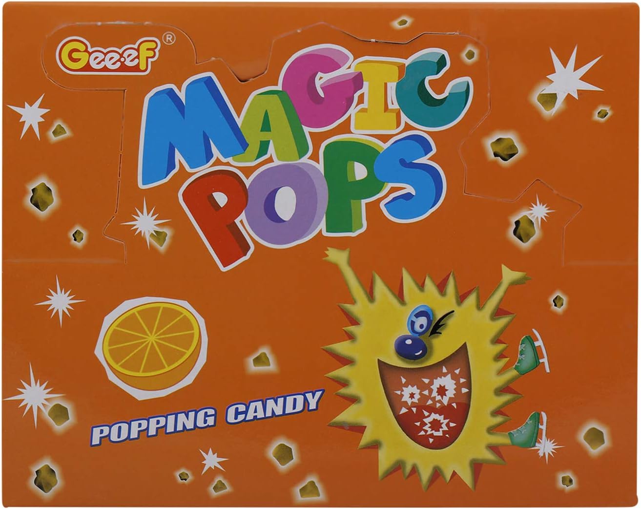 Geeef Magic Pop Orange Flavor Popping Candy, 5.5 Gm (Pack Of 40)