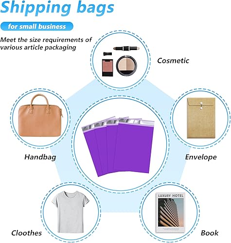 Miniatura 7 de Thank You - Sobres de polietileno de 6 x 9 pulgadas, 100 unidades, bolsas de envío impermeables y resistentes al desgarro para ropa, bolsas de