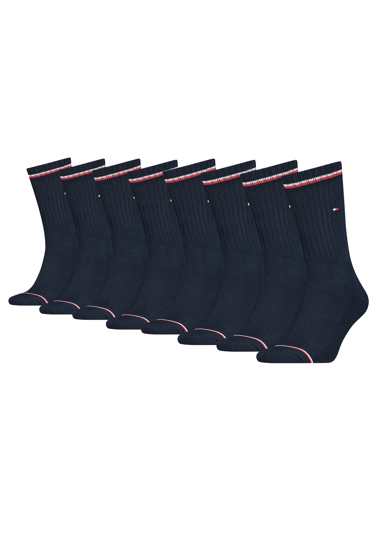 Tommy Hilfiger 8 Paar Herren ICONIC Socken Gr. 39-49 Tennis Socken, Farbe:322 - dark navy, Socken & Strümpfe:43-46
