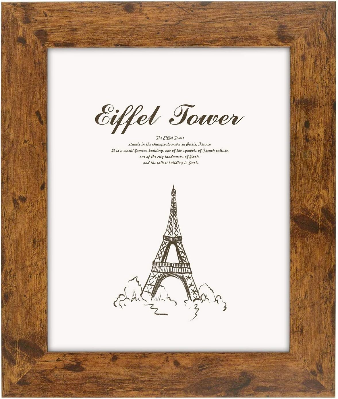 Golden State Art, 8x10 Dark Walnut Color Frame - Easel Stand, Sawtooth Hanger - Landscape, Portrait Display - Great for Family, Photographs, Engagements