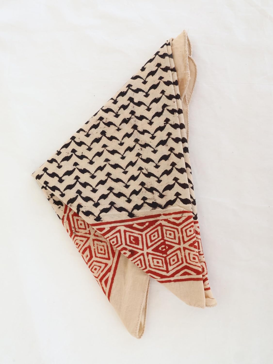 Boho Soft 100% Cotton Bandana, Bohemian Style Cotton Neck Scarf, Women Men Girl Boys Bandana, Handblock Printed Scarf 21X21 inches Bandana - Image 3