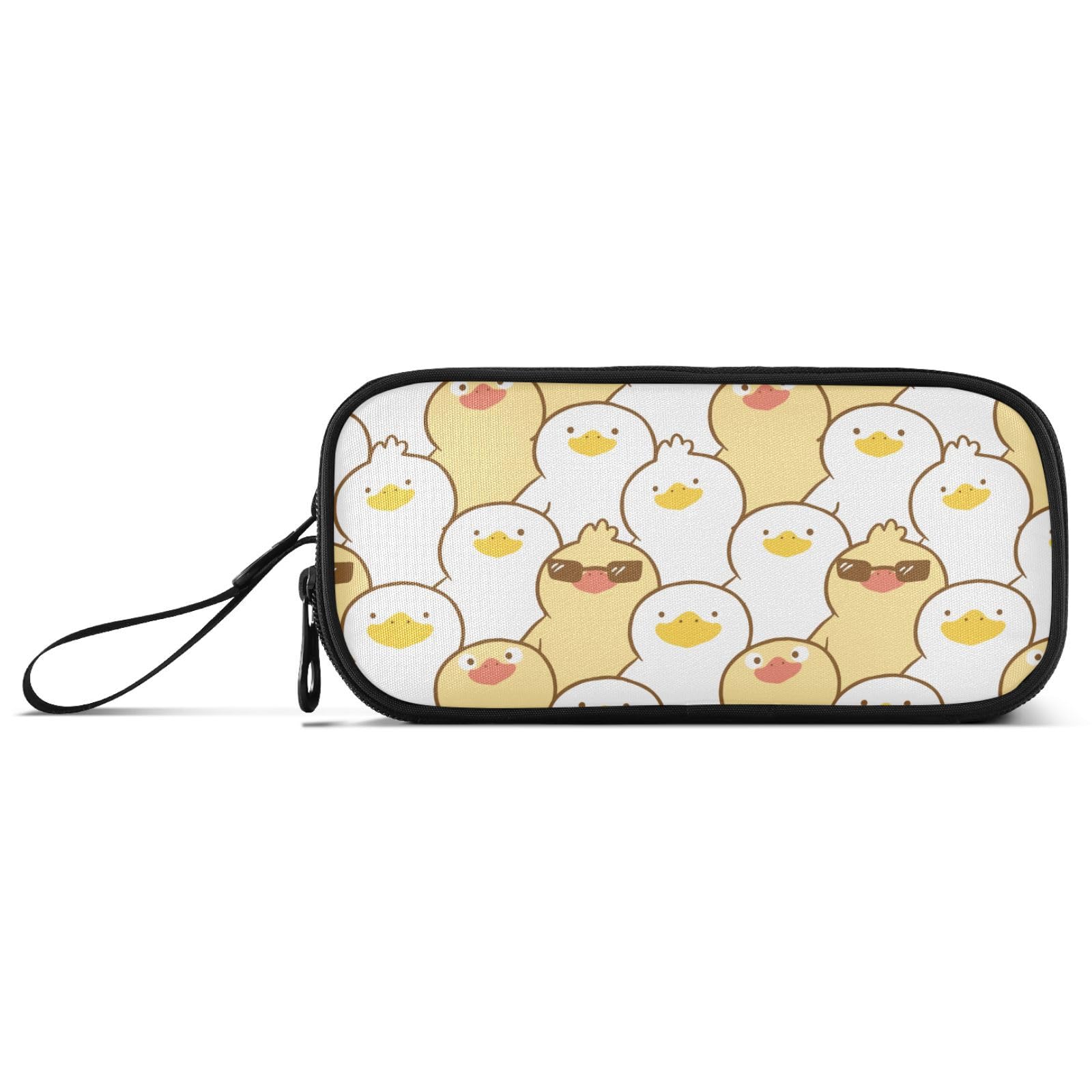 Large Pencil Case, Big Capacity Pencil Bag Pen Pouch Holder 3 Compartments,Cute Funny Duck Face School Office Supplies Stationery Makeup Bag Storage Organizer for Students Girls Boys Women Men — image 1