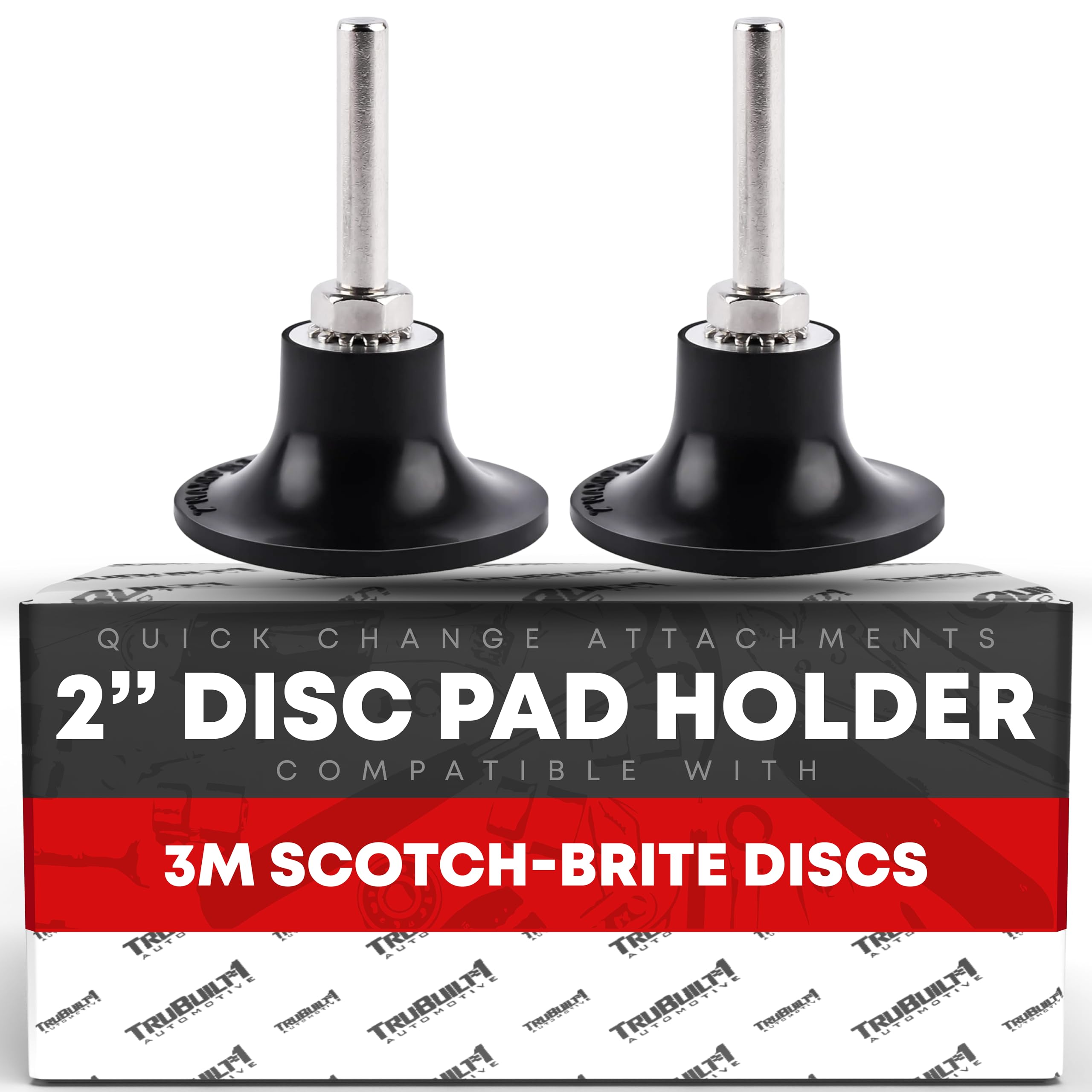 2-inch Conditioning Disc Pad Holder Assembly, Pack of 2-1/4'' Shank - Compatible with 3M ROLOC Scotch-Brite Brand Discs - Speed-Lok TR Quick-Change