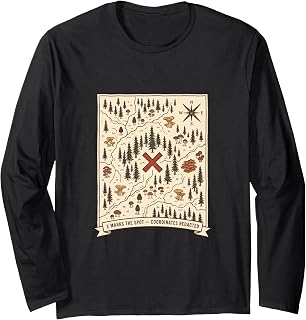 Mushroom Forager Secret Spot Mycology Hunter Long Sleeve T-Shirt