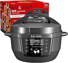 Instant Pot RIO Wide Plus, 9-in-1 Electric Pressure Cooker, 35% Larger Cooking Surface, WhisperQuiet Steam Release, Multi-Cooker, Slow Cook, Rice Maker, Steamer, Saut , Cake, Warmer, 7.5 Quarts