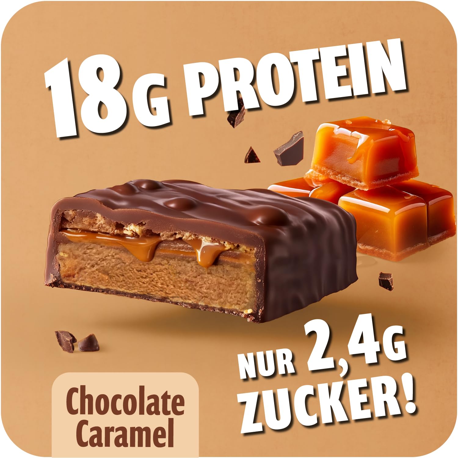 ALL STARS Muscle Protein Bar 12 x 65g Chocolate Caramel