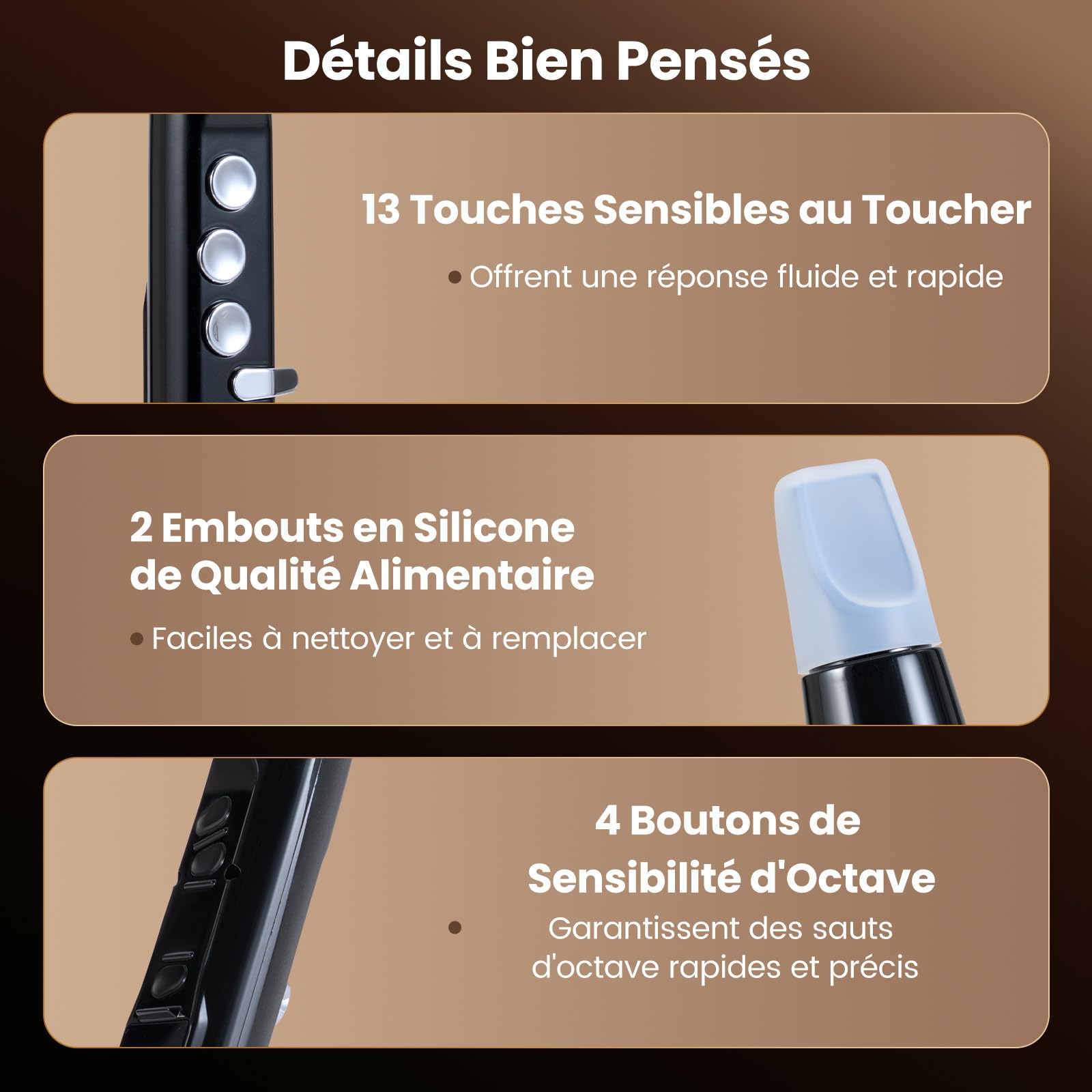 COSTWAY Saxophone Electronique MIDI avec 100 Tons & 2 Doigtés, Instruments à Vent Numériques avec 32 Sensibilités de Soufflage & 2 Becs, Haut-parleur 3W & Sac de Transport pour Débutants
