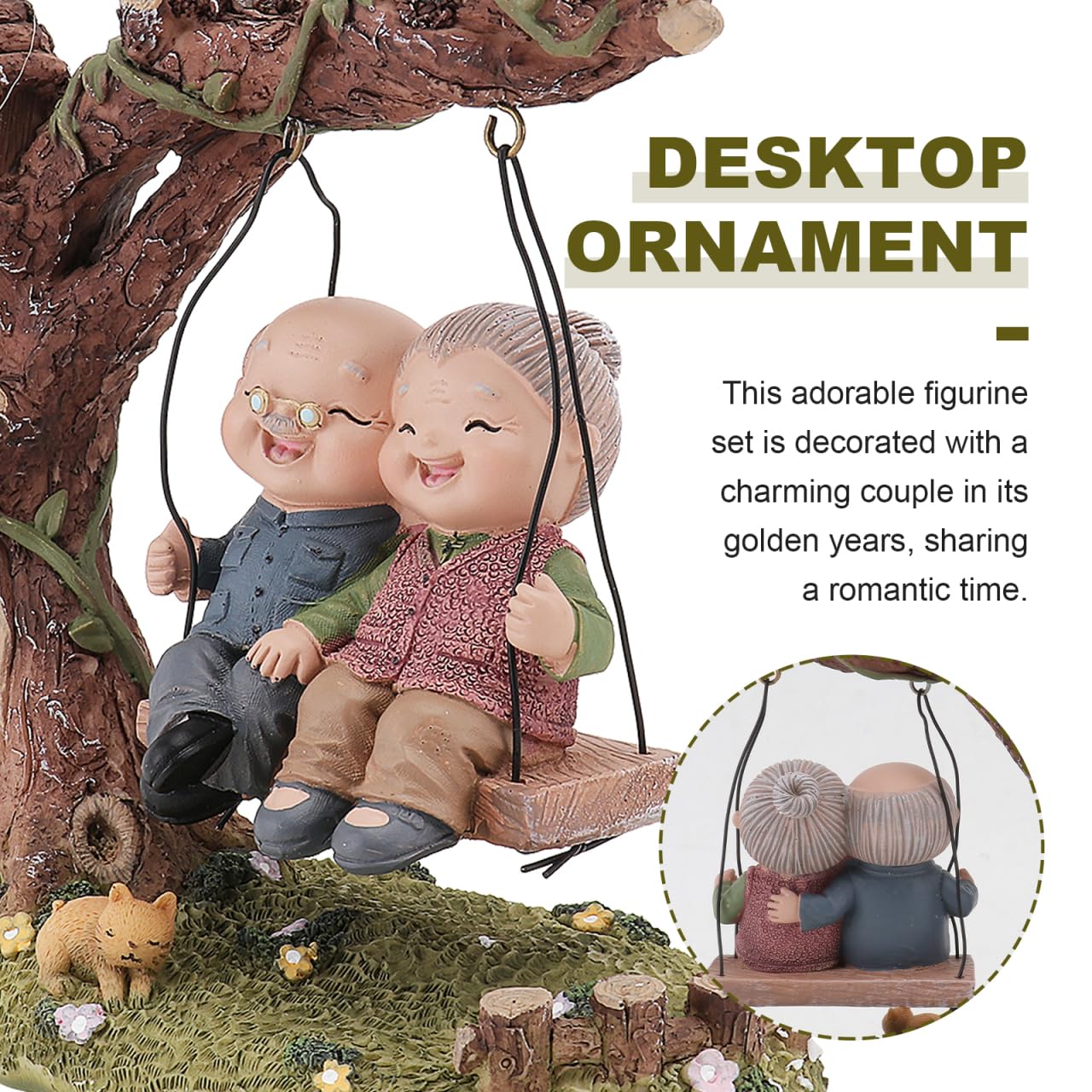 Cabilock 1 Figura Decorativa de Pareja de Novios de Resina para jardín, decoración de Mesa o Mesa