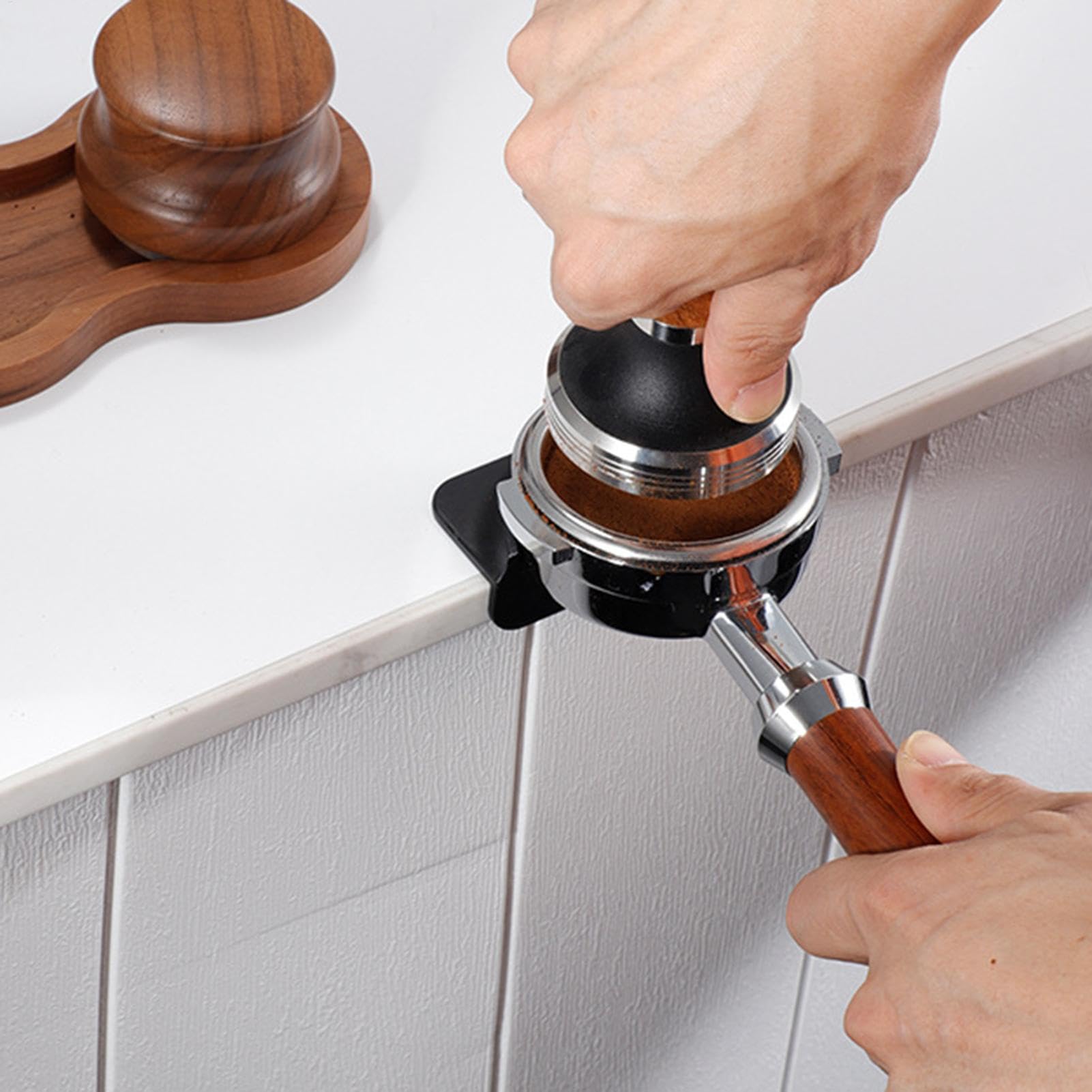Generico Coffee Tamp Tamping Mat, Non-Slip Espresso Machine Accessories, Espresso Tamper Mat, Silicone Food Grade Espresso Pad, Black Tamping Mat for Espresso, Ergonomic Espresso Mat for Home