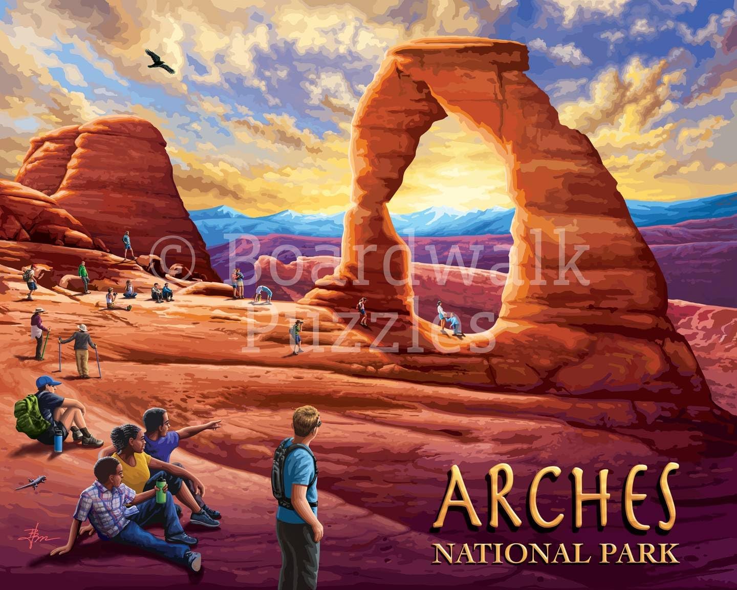 Arches National Park by Boardwalk - Personal Puzzle, 210 Piece Jigsaw Puzzle for Adults