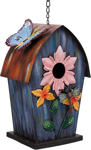 Yinns Metal Bird Houses for Outside Hanging,Wild Bird House Outdoor,