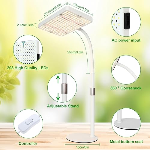 Miniatura 7 de Tabletop Grow Light LED Full Spectrum UV IR, Veg Seed Starting Seedlings Bonsai Houseplant Plant Light, Desk Grow Lights for Indoor Plants, 16"-24