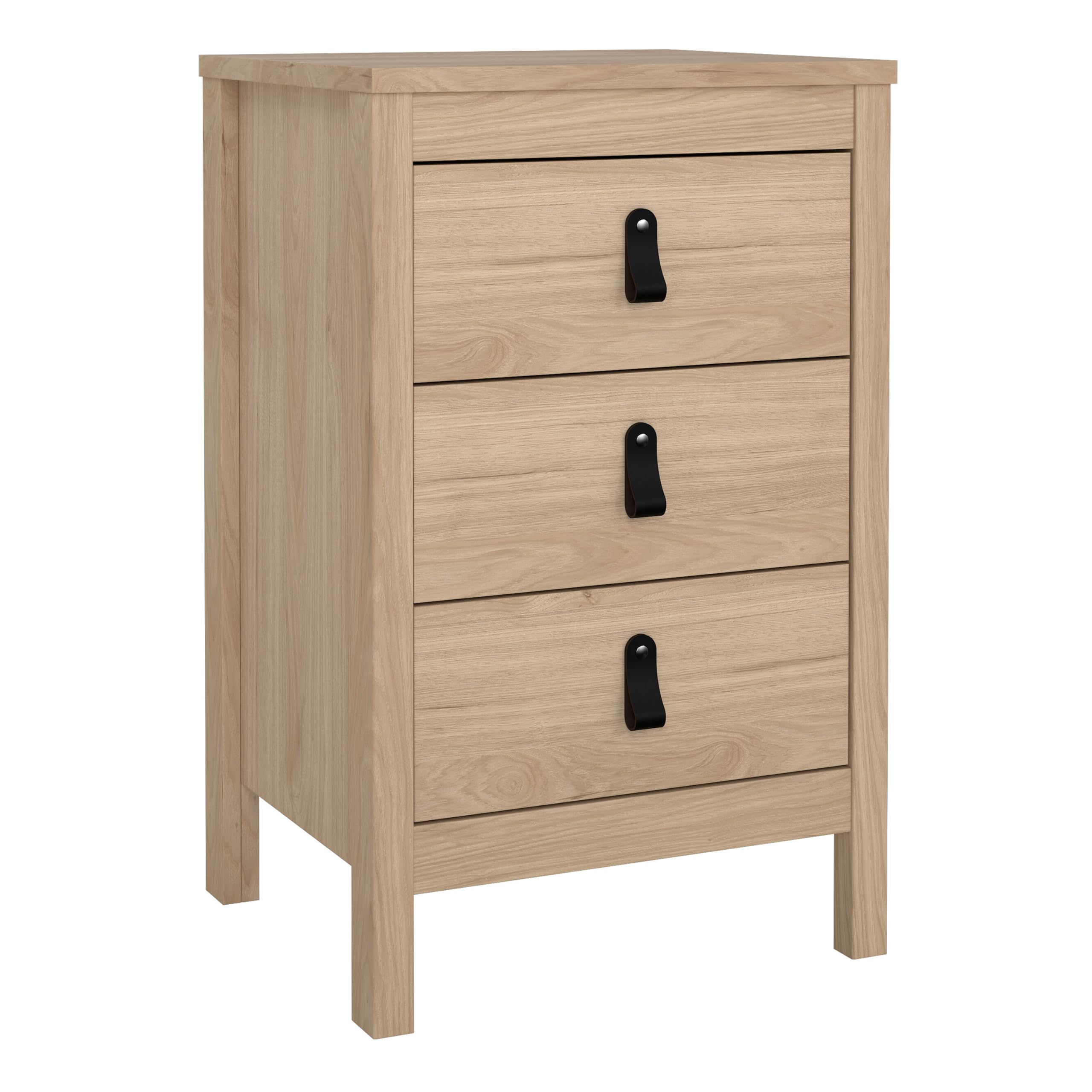 Furniture To Go | Barcelona Bedside Table 3 Drawers in Jackson Hickory Oak