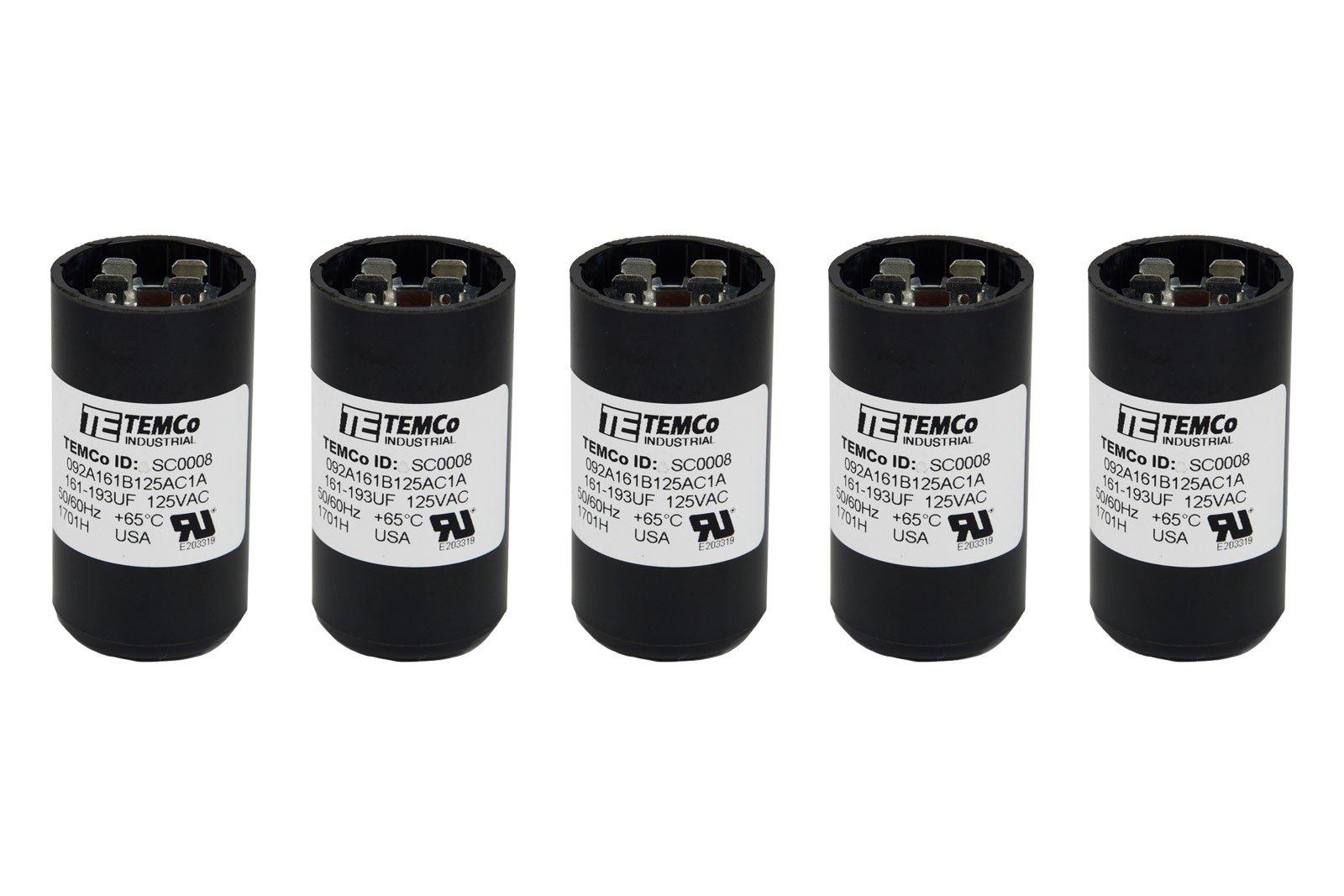 Amazon.com: 5 Pack TEMCo 161-193 uF MFD CD60 Start Capacitor 110