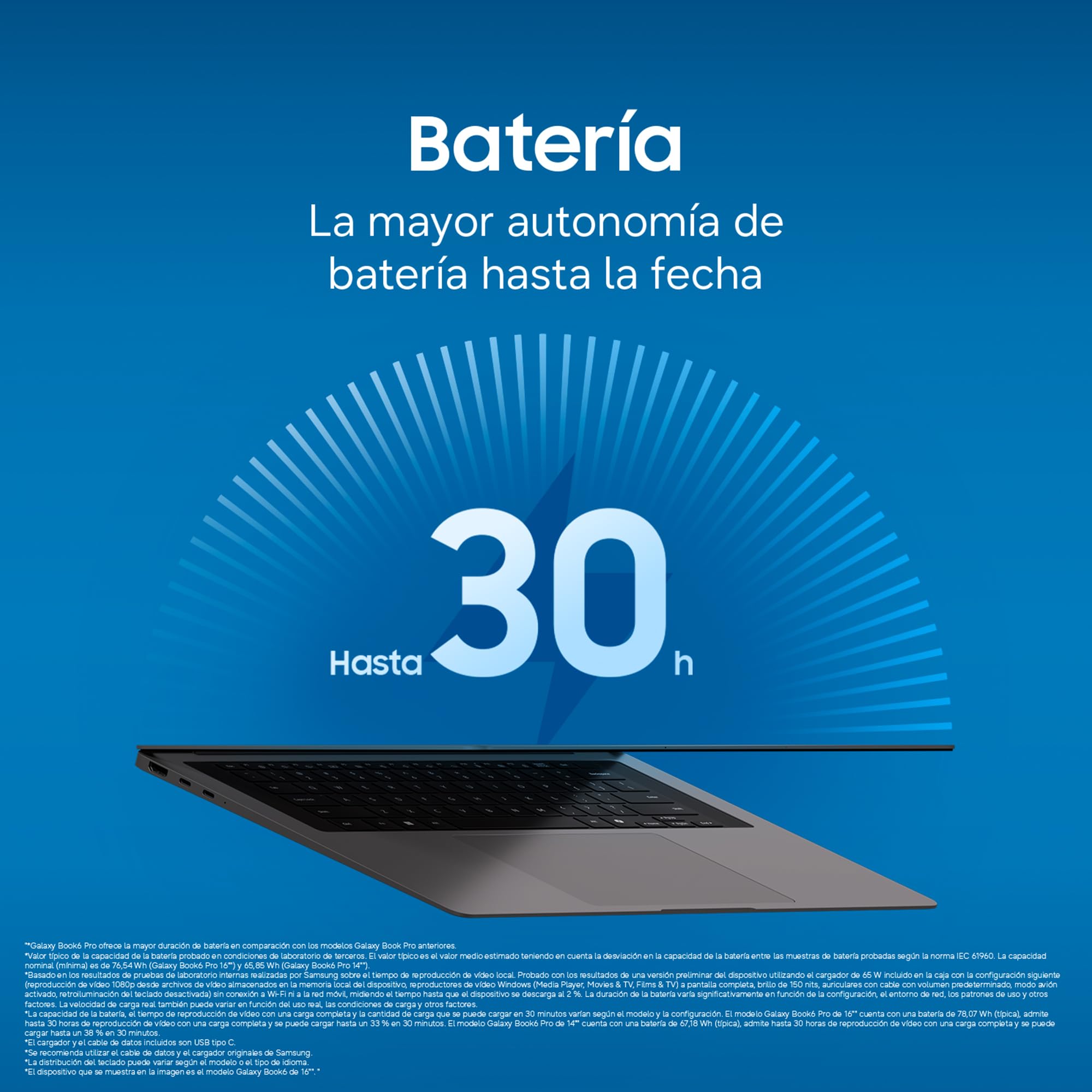 Samsung Portátil Galaxy Book6 Pro, Copilot+ PC, Intel Core Ultra 7-356H, 16GB, 512GB SSD, 16", W11