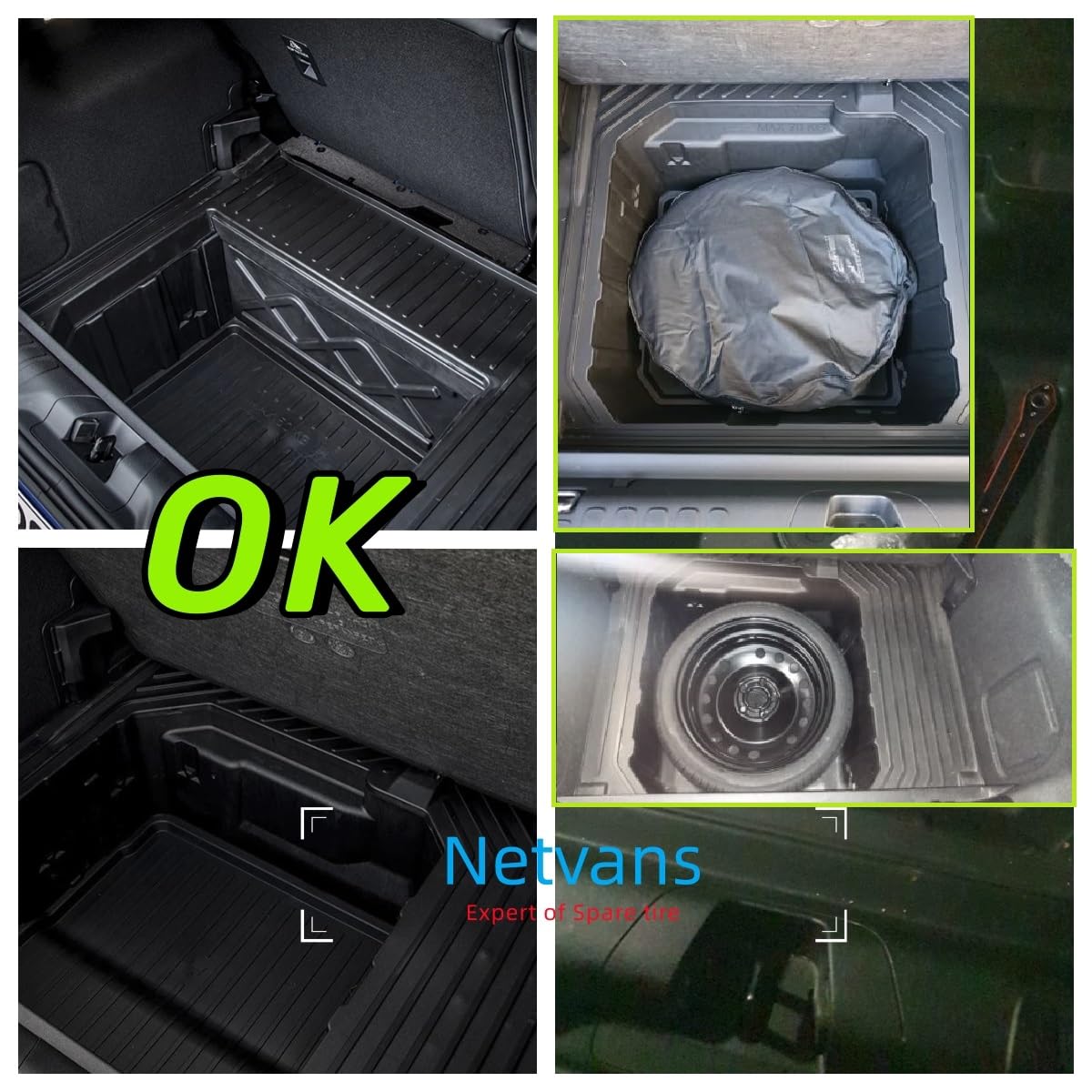Rueda de emergencia de 17" compatible con Ford Puma con gato, llave y bolsa (clasificación de espacio)