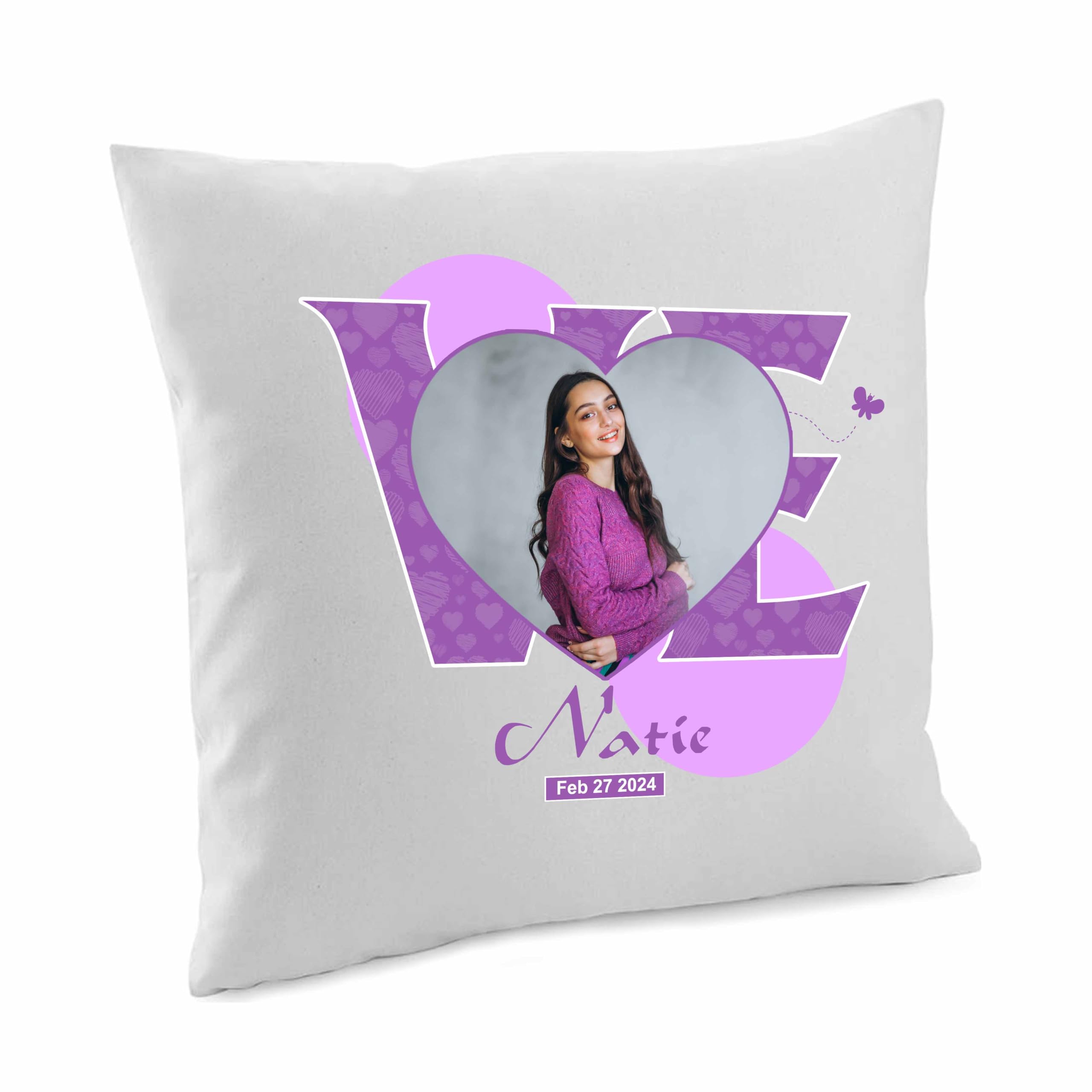 Personalised Cushion – Custom Pillow with Your Image – Personalised Gifts, Customised Cushion, and Photo Gifts for Him Her Style 2