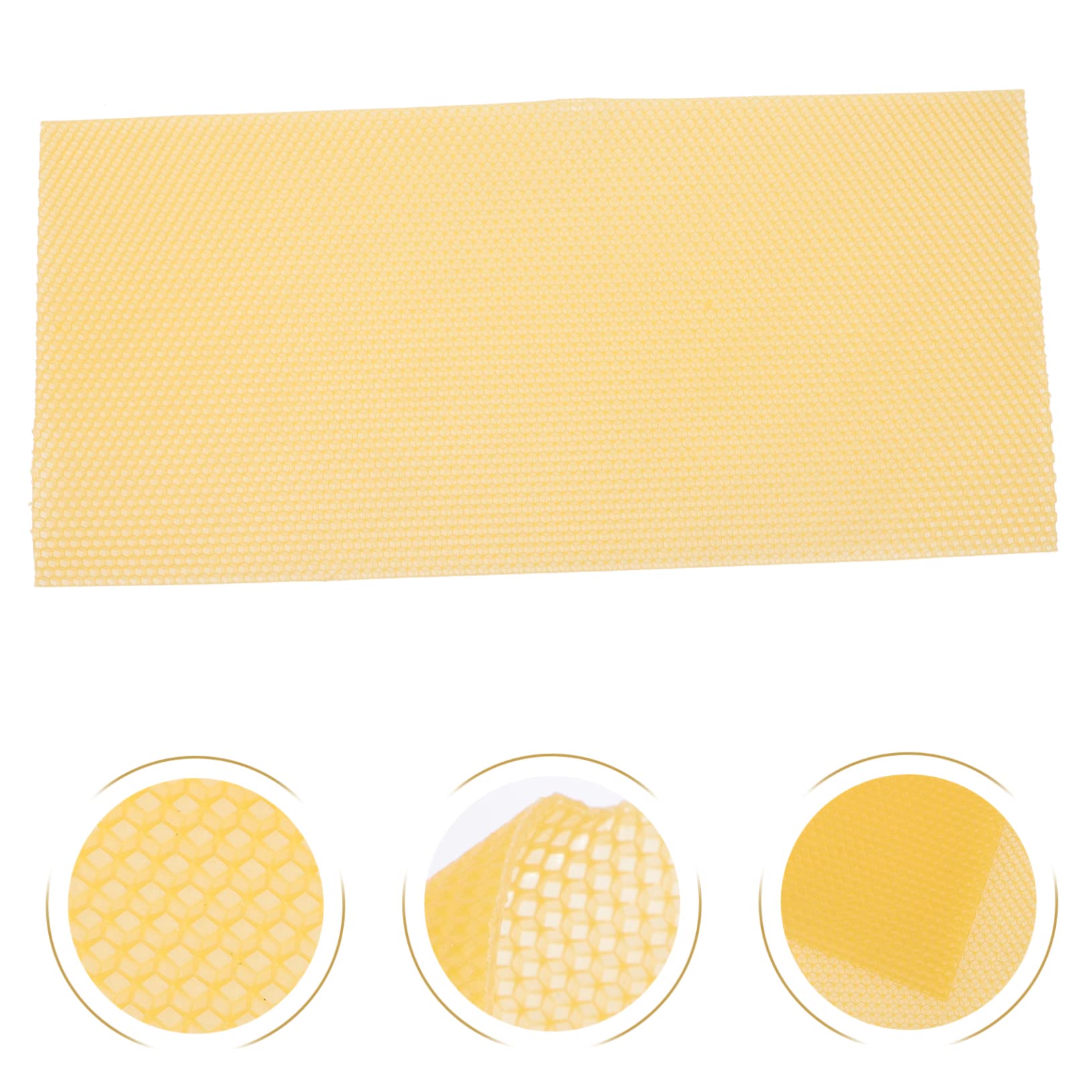Lámina de Base Encerada para Colmena 30 Piezas de Cera de Abeja | Amarillo, Reutilizable Aroma Suave, Firmeza Media, Base para Apicultura y Panal