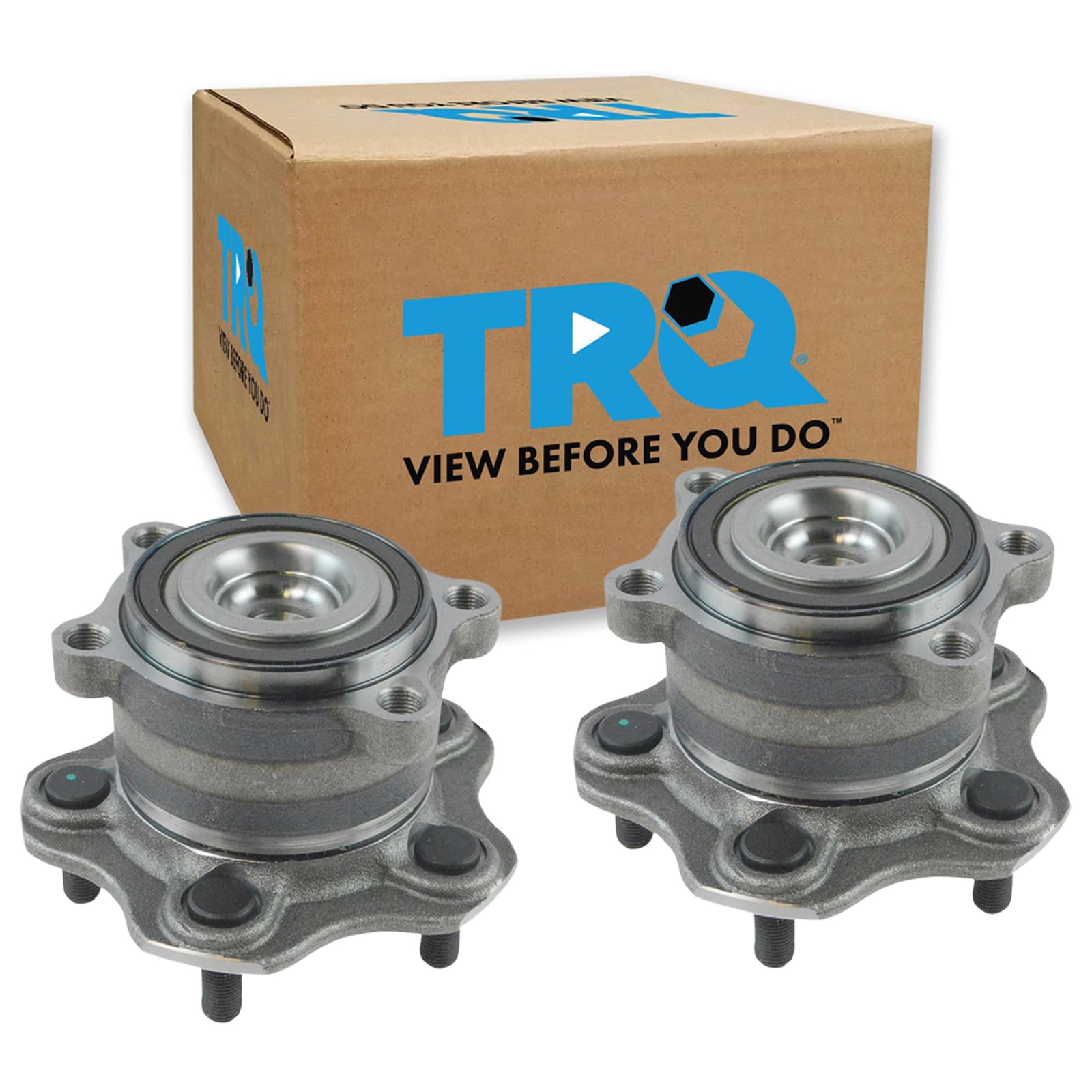 TRQ Rear Driver and Passenger Side Wheel Bearing and Hub Assembly Set 2