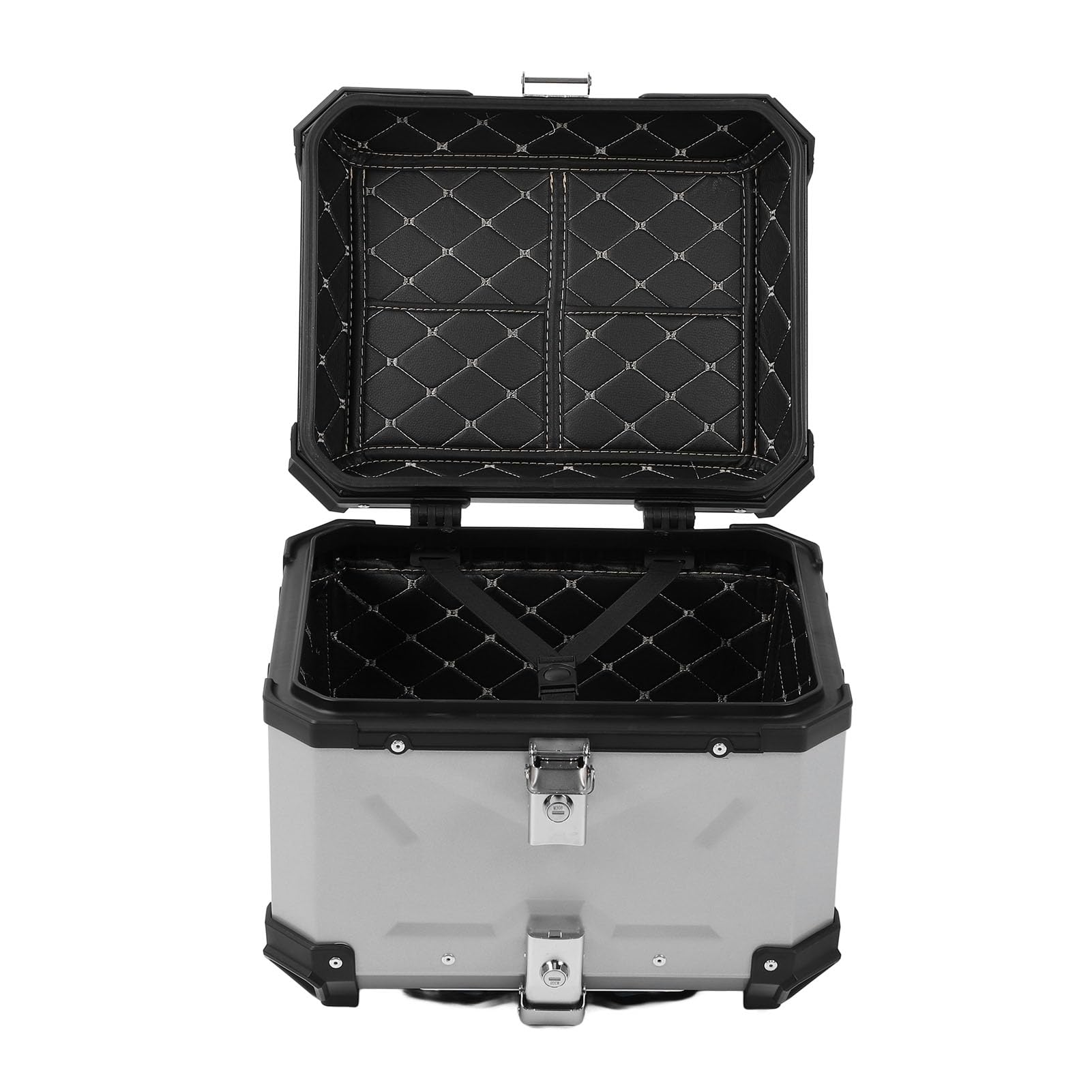 SEAFRONT Aluminiowy Kuferek Motocyklowy, 45L (SILVER)