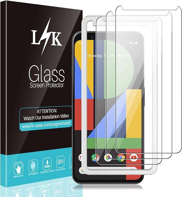 LϟK 3 Pack Screen Protector for Google Pixel 4 XL - Tempered Glass Not Google Pixel 4 HD Clear 9H Hardness Bubble Free Case Friendly Alignment Frame Easy Installation Screen Protective Film
