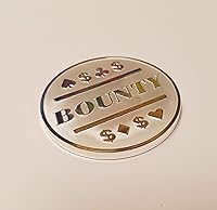 Vista 2 de 10 fichas de póquer de recompensas recubiertas plateadas para torneos de recompensas/protector de tarjeta