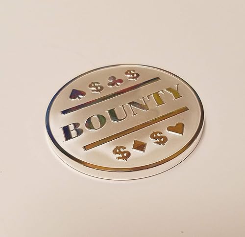 Miniatura 2 de 10 fichas de póquer de recompensas recubiertas plateadas para torneos de recompensas/protector de tarjeta