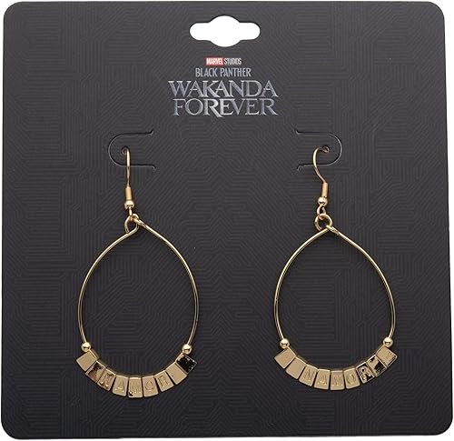 Miniatura 5 de Black Panther Wakanda Forever NAMOR - Aretes colgantes con licencia oficial de Marvel Studios Wakanda Forever