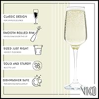 Vista 1 de Vikko Copas de champán, copa de champán tostada de 7.75 onzas, copas de champán transparentes, juego de 6 elegantes copas de vino espumoso