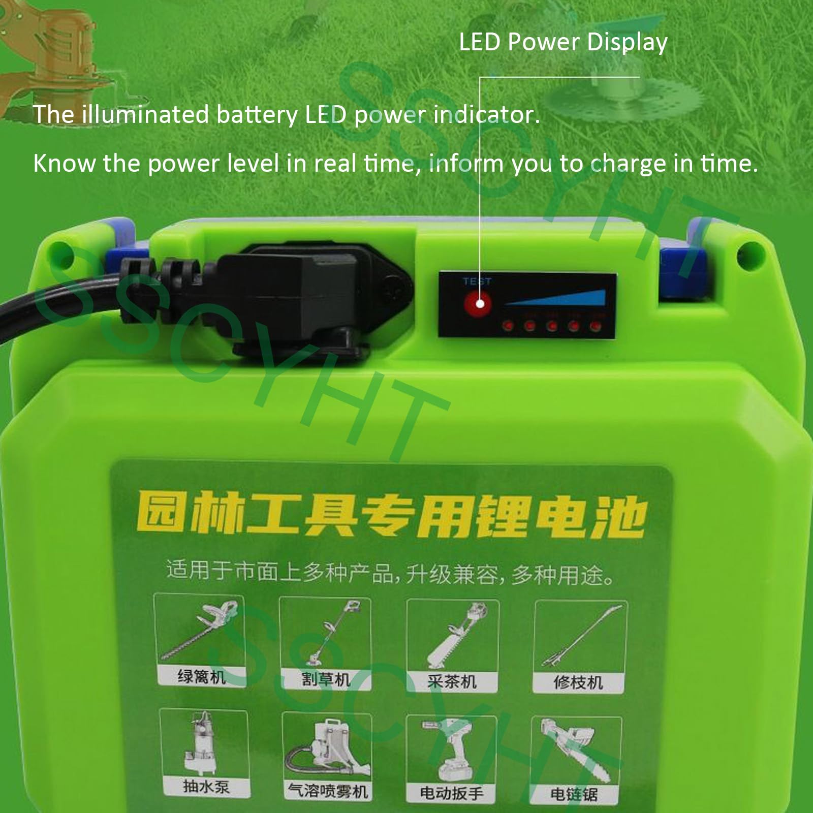Batería Litio dedicada para Herramientas jardín 24V 30Ah batería Iones de Litio 48V 24V 20Ah 16Ah 12Ah con Cargador para recolector de té batería Repuesto cortacésped eléctrico