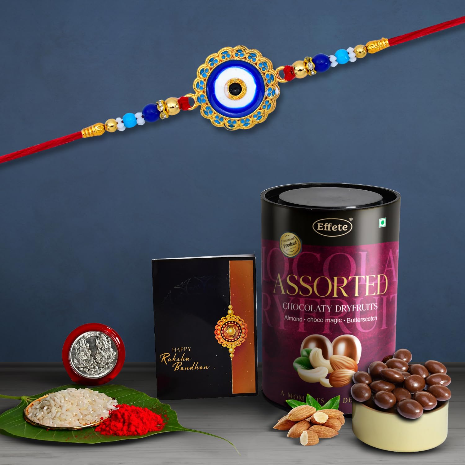 DeoDap Rakhi (K1_516_AS) & Assorted Chocolate Dryfruits 96gm| Rakhi for brother with gift | handmade rakhi |rakhi combo for brother | stylish rakhi for brother | Set of 1 Rakhi | (B0CC98PQBJ) Amazon Price History, Amazon Price Tracker