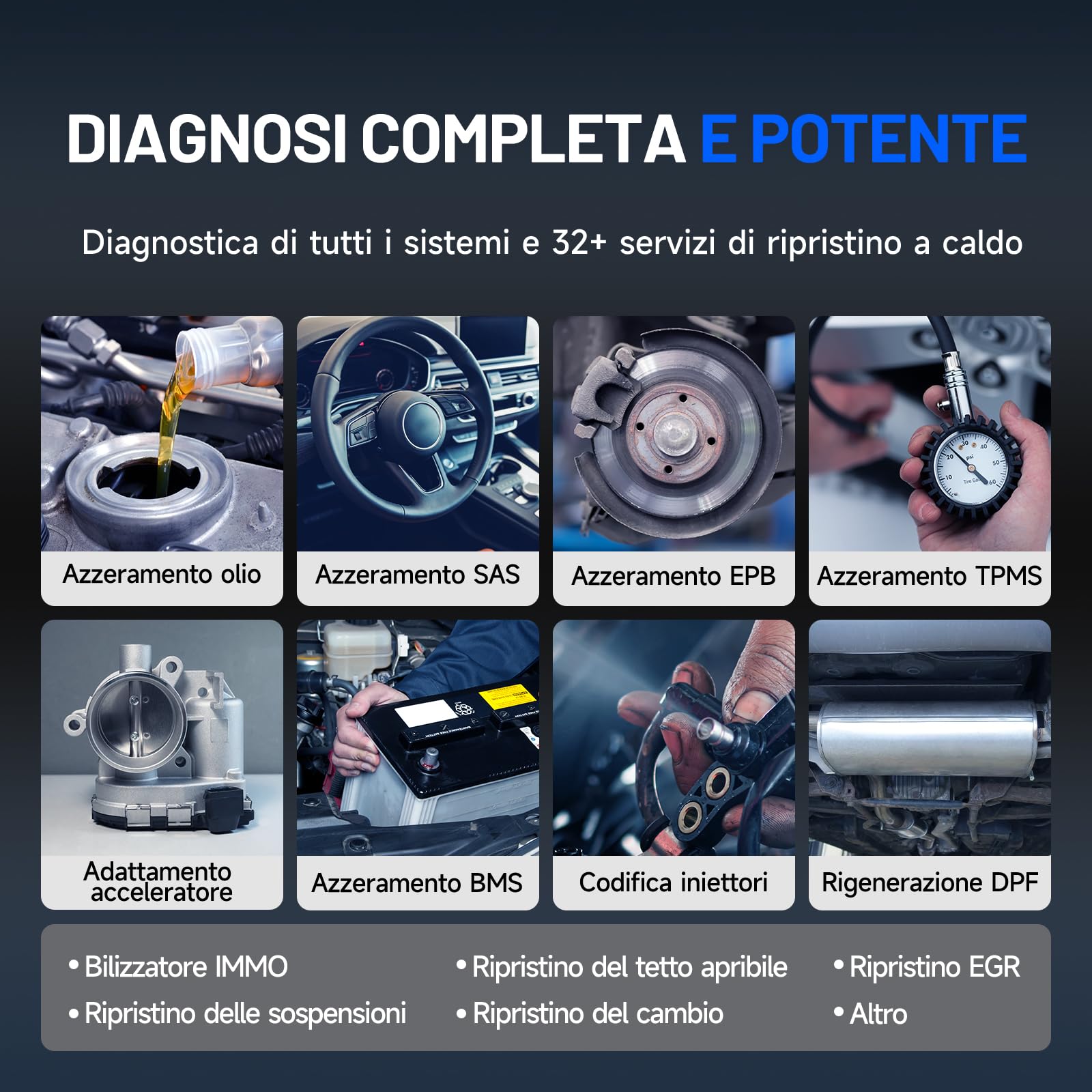 TOPDON Dispositivo diagnostico Auto Phoenix Nano, OBD2 Dispositivo diagnostico per tutti i veicoli, codifica unità di controllo, tutte le diagnosi di sistema, controllo bidirezionale, 32+ Reset