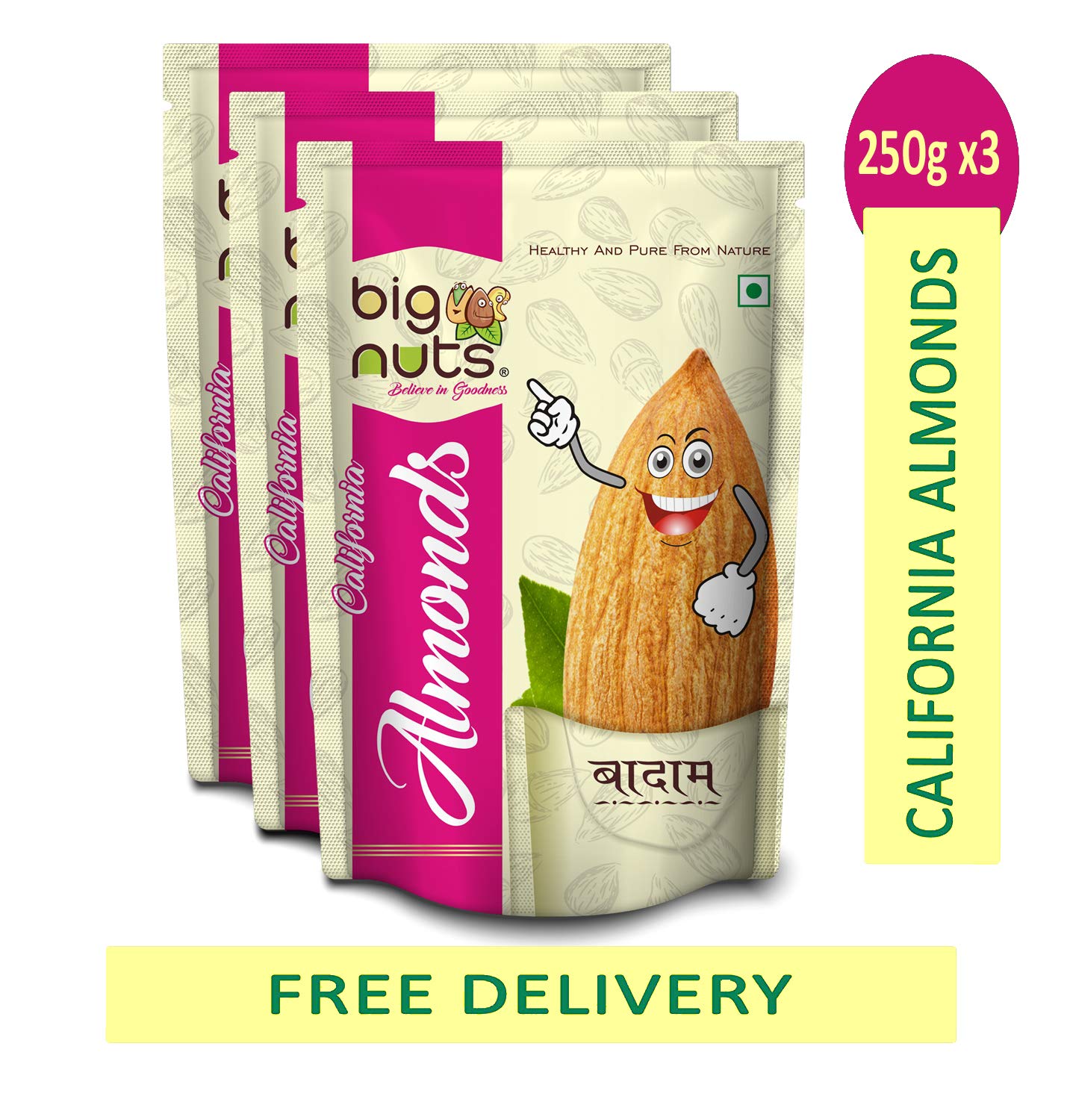Big Nuts California Almonds 750g (B07W3HHZF8) Amazon Price History, Amazon Price Tracker