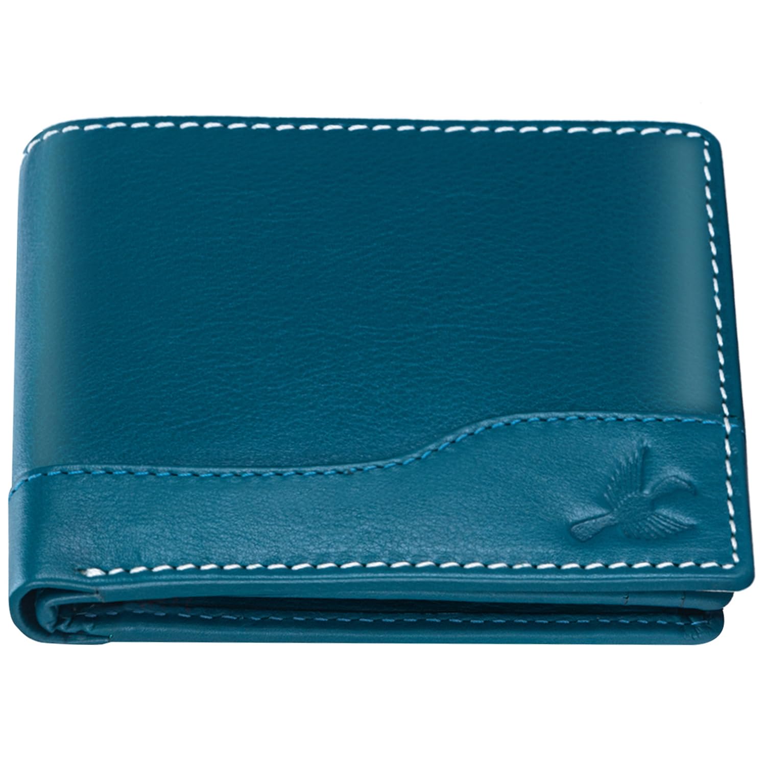 HORNBULL Aqua Blue Buttler Genuine Leather Wallet for Men | Elegant Design Mens Wallet with RFID Blocking | Bi-Fold Wallet Gift for Men