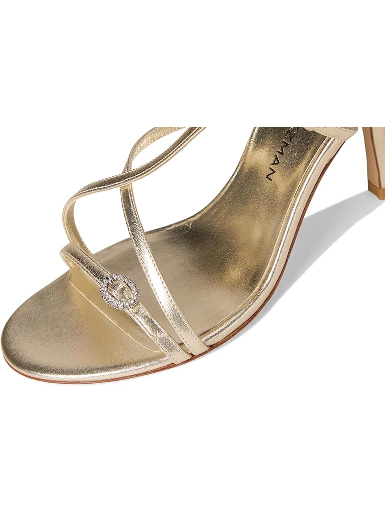 Gold Stuart Weitzman Kensington Strappy Sandals 85