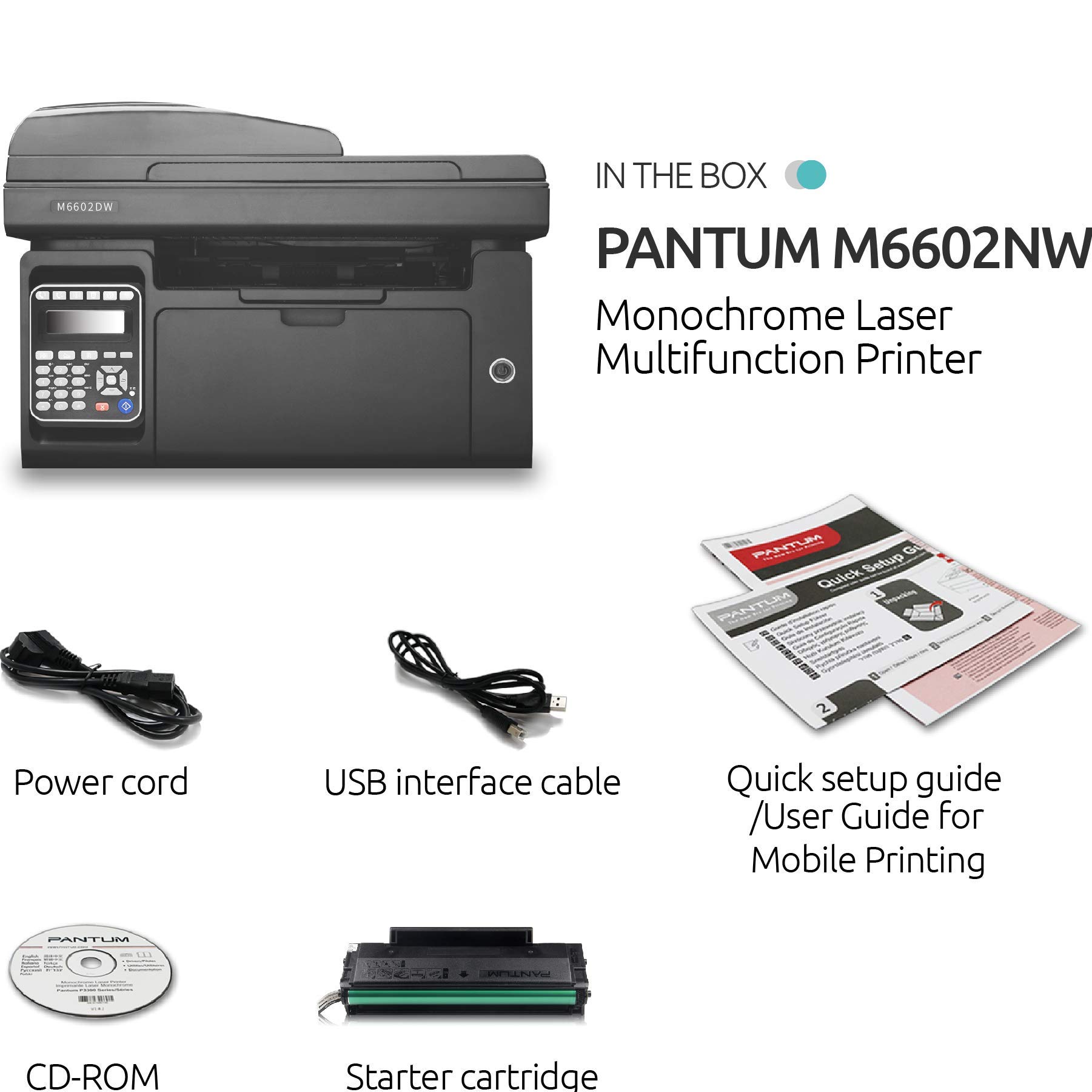 pantum p2502w monochrome laser printer
