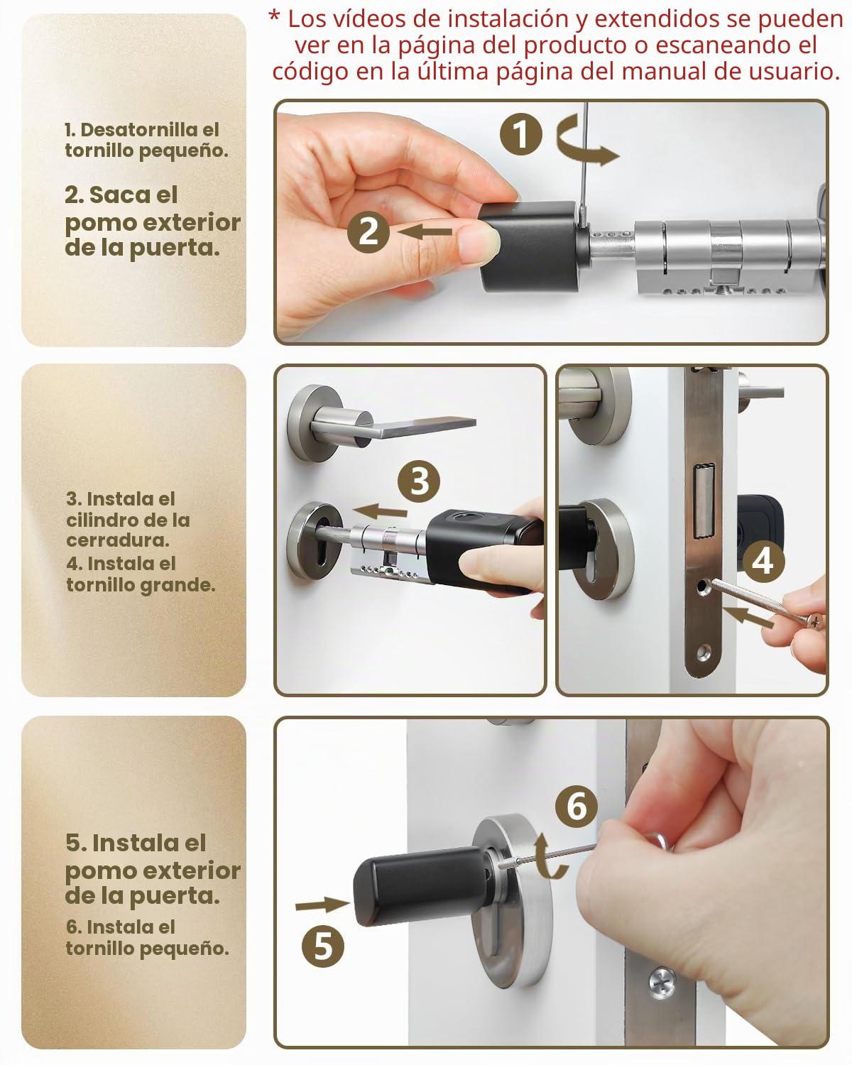 Gateway+Cerradura Inteligente 60mm-90mm con Huella Digital Contraseña | Cerradura de Seguridad: acceso con tarjeta y ajuste flexible; acceso simple para familia e invitados.