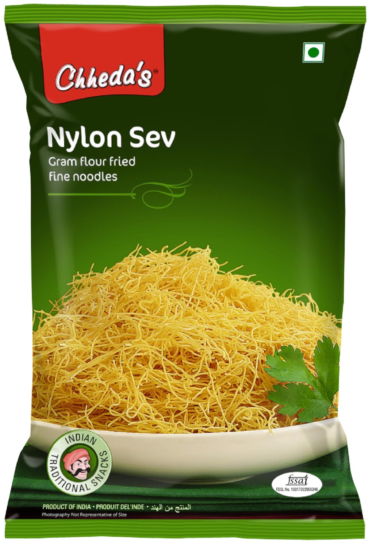 Chheda's Nylon Sev - Barik Sev - Sev Puri Bhel Puri Sev (300g Pack of 1)