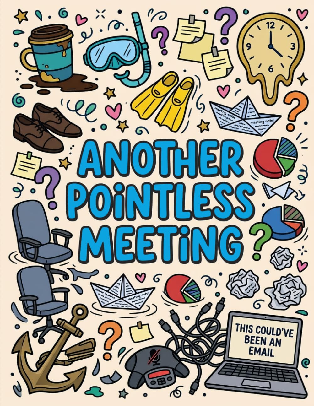 Another Pointless Meeting Coloring Book: 50+ Funny Workplace Quotes & Relaxing Coloring Pages to Decompress After Work | 102 Pages
