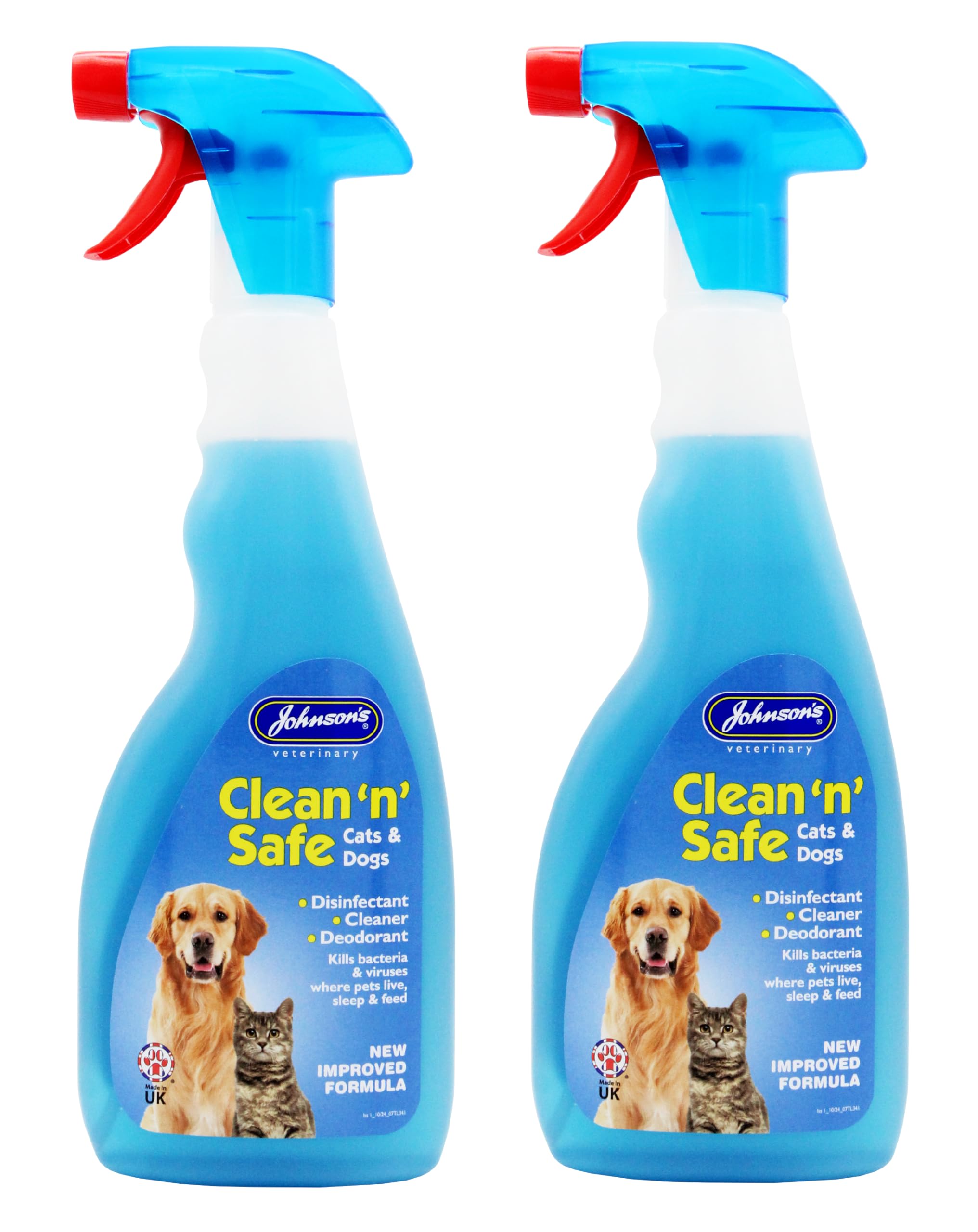 JOHNSONS CLEAN 'N' SAFE FOR CATS & DOGS DISINFECTANT CLEANING SPRAY 500ML