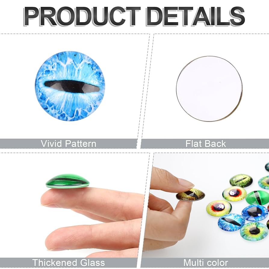 【ぶらん】カボションアイ Amazon | LLMSIX ガラスドラゴンアイ 20個 25mm/0.98インチ 大型