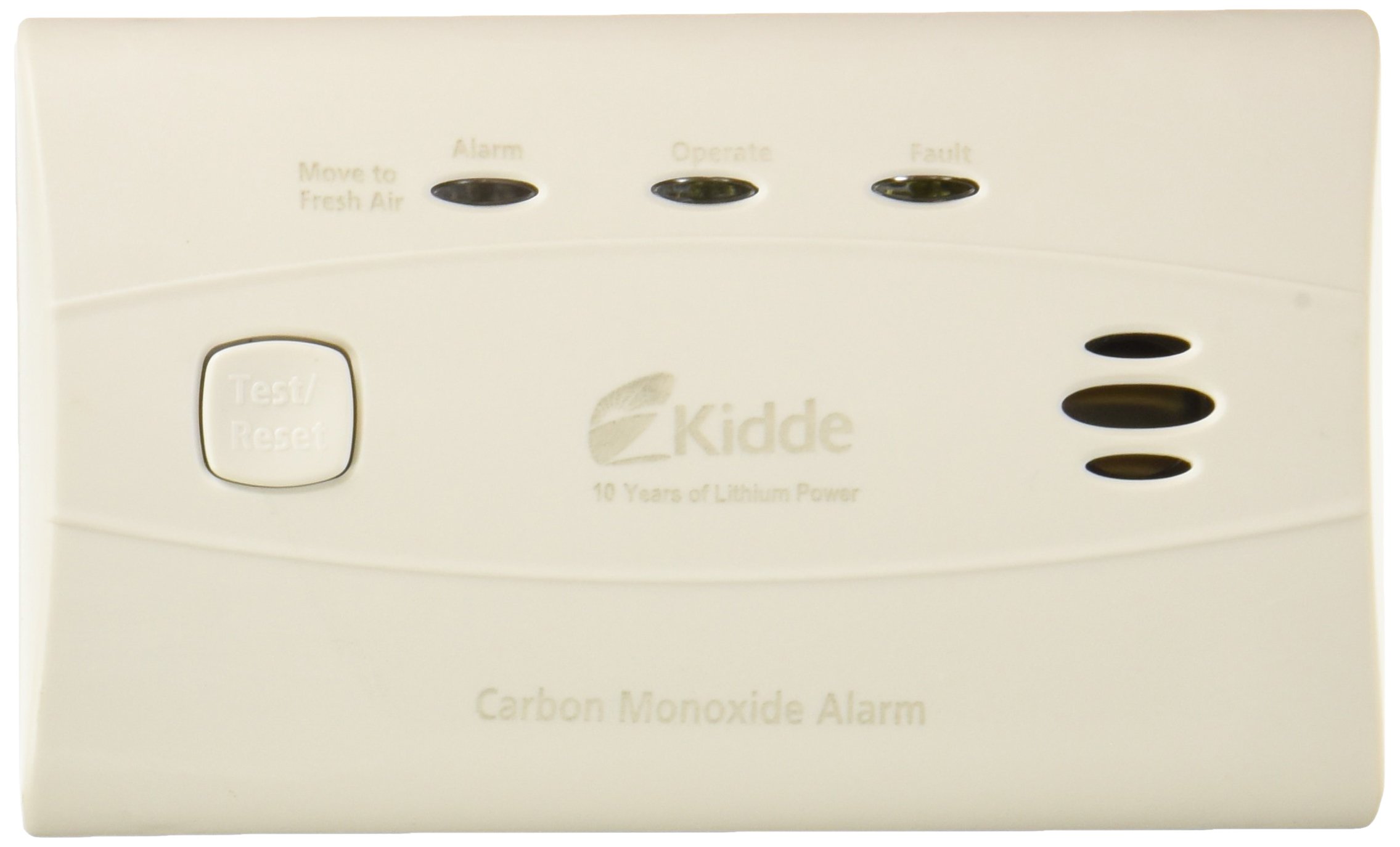 Kidde 21010073 sin Preocupaciones de monóxido de Carbono Alarma para salón con 10 años sellada Batería de Litio